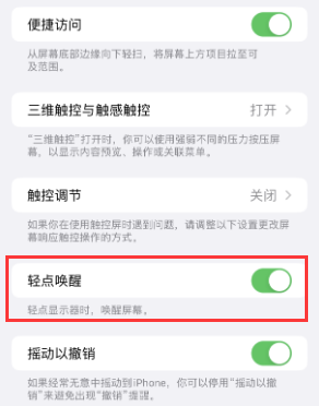 青州苹果授权维修站分享iPhone轻点无法唤醒怎么办 