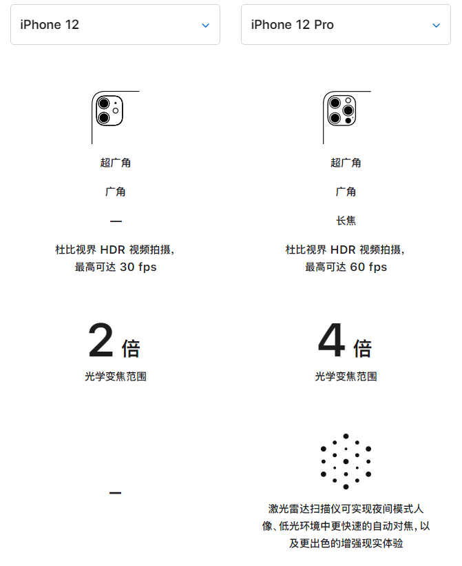 青州苹果手机维修分享苹果 iPhone 12 与 iPhone 12 Pro 选哪款 